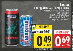 Edeka Booster Energy4Life oder Energy Drink Angebot