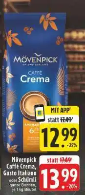 Edeka Mövenpick Caffè Crema, Gusto Italiano oder Schümli Angebot