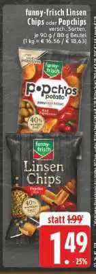 Edeka funny-frisch Linsen Chips oder Popchips Angebot