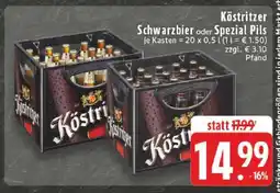 Edeka Köstritzer Schwarzbier oder Spezial Pils Angebot