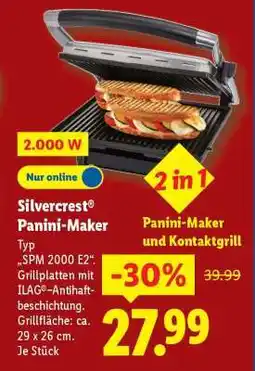 Lidl Silvercrest Panini-Maker Angebot