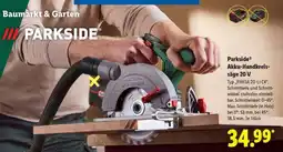Lidl PARKSIDE Akku-Handkreissäge 20 V Angebot