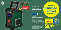 Lidl Parkside Akku-Baustellenradio 20 V Angebot