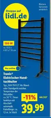 Lidl Tronic Elektrischer Handtuchhalter Angebot