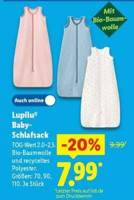 lupilu Baby-Schlafsack Angebot bei Lidl