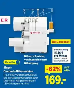 Lidl SINGER Overlock-Nähmaschine Angebot