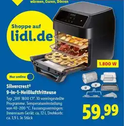 Lidl Silvercrest 9-in-1 Heißluftfritteuse Angebot
