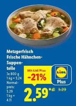 Lidl Metzgerfrisch Frische Hähnchen-Suppenteile Angebot