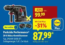 Lidl Parkside Performance 20 V Akku-Kombihammer Angebot