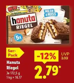 Lidl hanuta Riegel Angebot