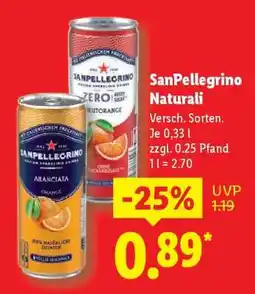 Lidl Sanpellegrino Naturali Angebot