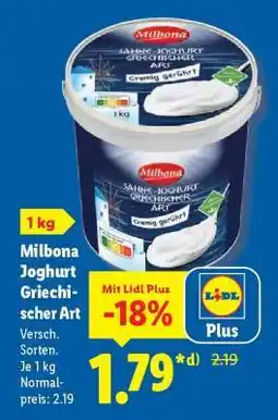 Lidl Milbona Joghurt Griechischer Art Angebot