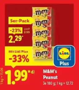 Lidl m&m's Peanut Angebot