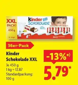 Lidl Kinder Schokolade XXL Angebot