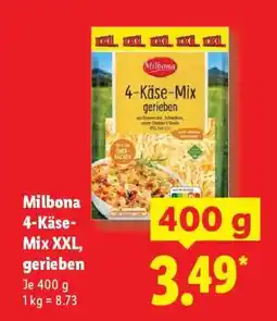 Lidl Milbona 4-Käse-Mix XXL, gerieben Angebot