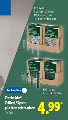 Lidl Parkside Dübel/Spanplattenschrauben Angebot
