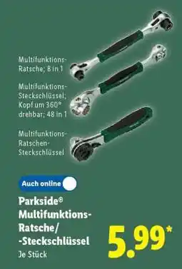 Lidl Parkside Multifunktions-Ratsche/-Steckschlüssel Angebot