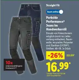 Lidl Parkside Performance Jeans im Handwerkerstil Angebot
