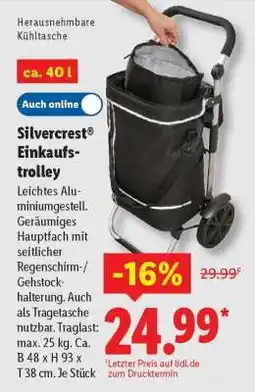 Lidl Silvercrest Einkaufs-trolley Angebot