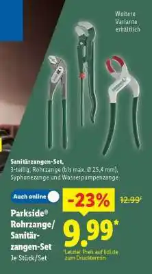 Lidl PARKSIDE Rohrzange/Sanitärzangen-Set Angebot