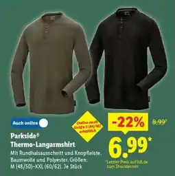 Lidl Parkside Thermo-Langarmshirt Angebot