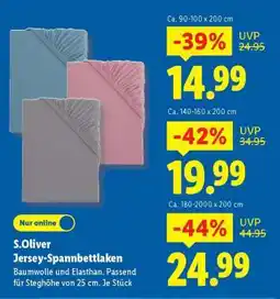 Lidl S.Oliver Jersey-Spannbettlaken Angebot