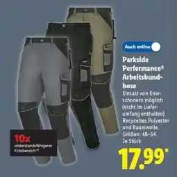 Lidl PARKSIDE PERFORMANCE Arbeitsbundhose Angebot