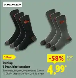 Lidl DUNLOP 3 Paar Arbeitssocken Angebot