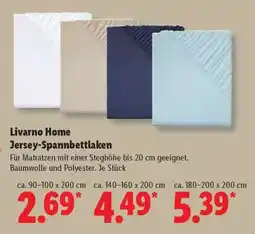 Lidl LIVARNO home Jersey-Spannbettlaken Angebot