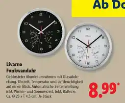 Lidl Livarno Funkwanduhr Angebot
