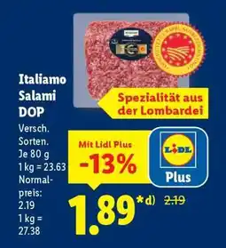 Lidl Italiamo Salami DOP Angebot
