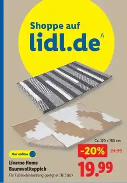 Lidl LIVARNO home Baumwollteppich Angebot