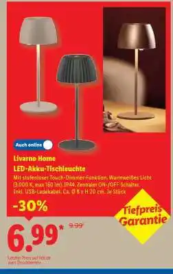 Lidl LIVARNO home LED-Akku-Tischleuchte Angebot