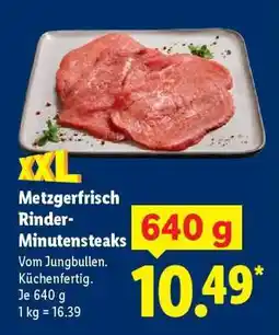 Lidl Metzgerfrisch Rinder- Minutensteaks Angebot