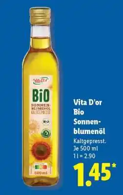 Lidl Vita D’or Bio Sonnenblumenöl Angebot