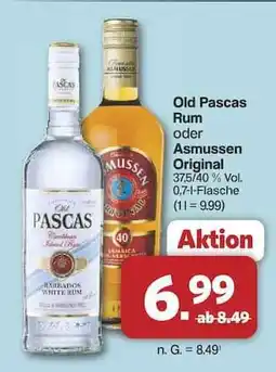 Famila Nord Ost Old Pascas Rum oder Asmussen Original Angebot