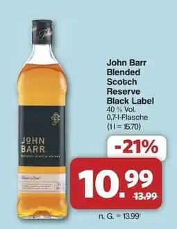 Famila Nord Ost John Barr Blended Scotch Reserve Black Label Angebot