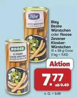 Famila Nord Ost Bley Beste Würstchen oder Roose Zevener Kloster-Würstchen Angebot