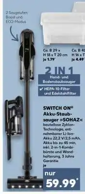 Kaufland SWITCH ON Akku-Staubsauger SOHAZ Angebot