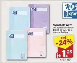 Famila Nord Ost Oxford Schulheft A4 Angebot