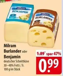 Famila Nord Ost Milram Burlander oder Benjamin Angebot