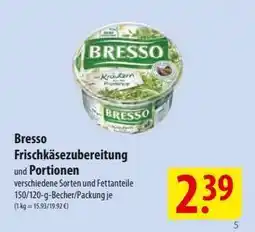 Famila Nord Ost Bresso Frischkäsezubereitung und Portionen Angebot