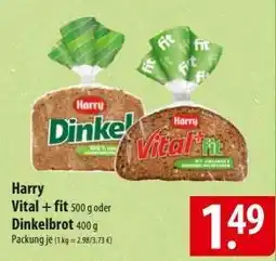 Famila Nord Ost Harry Vital+ fit oder Dinkelbrot Angebot