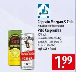Famila Nord Ost Captain Morgan & Cola oder Pitú Caipirinha Angebot