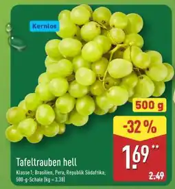 Aldi Nord Tafeltrauben hell Angebot