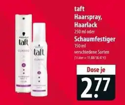 Famila Nord Ost taft Haarspray, Haarlack oder Schaumfestiger Angebot