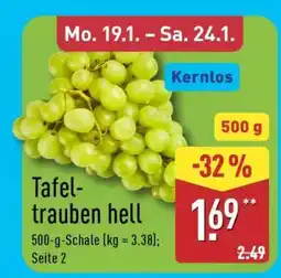 Aldi Nord Tafeltrauben hell Angebot
