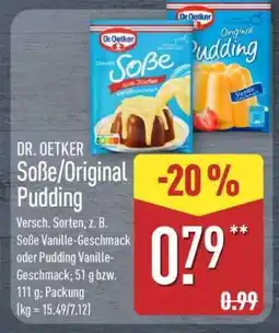 Aldi Nord DR. OETKER Soße/Original Pudding Angebot