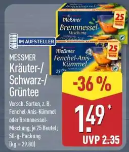 Aldi Nord MESSMER Kräuter-/ Schwarz-/ Grüntee Angebot
