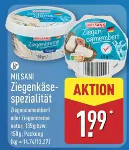 Aldi Nord MILSANI Ziegenkäse-spezialität Angebot